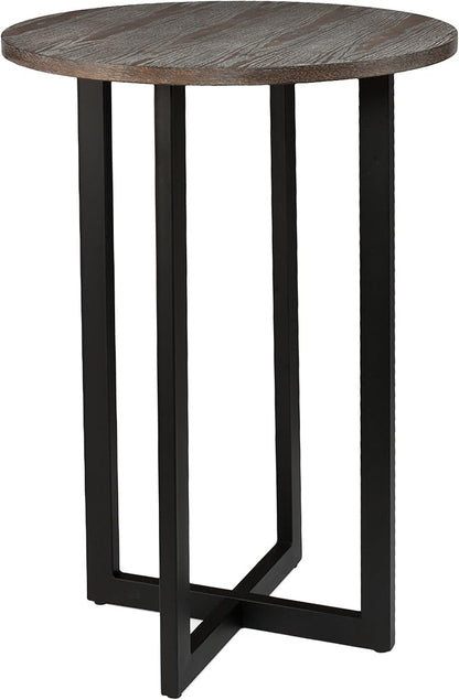 SEI Furniture Danby 42" Bar Bistro Table, Burnt Oak, Black