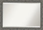 Amanti Art Bathroom Mirror for Over Sink, 29x41 Filigree Matte Black Rectangle Vanity Mirror, Large Traditional Frame, Hangs Horizonally and Vertically, Bathroom Wall Decor, Beveled Edge