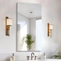 Frameless Mirror, 24x48 Inch Large Bathroom Mirrors for Wall Over Sink, Upgraded Shatterproof Vanity Mirror with Polished Edge for Bathroom,Bedroom,Living Room and Entryway