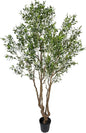 Artificial Olive Tree - 9ft Tall Fake Olive Plant in Pot - Faux Silk Tree for Indoor