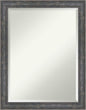 Amanti Art Grey Wall Mirror 27x21 Angled Metallic Rainbow Rectangle Bathroom Mirror for Wall Decor Living Room, Medium Modern Contemporary Wood Frame, Hangs Horizonally and Vertically, Bathroom Decor