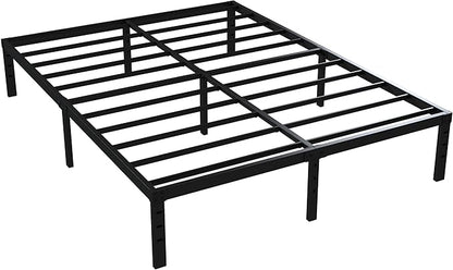 16 Inch California King Bed Frames No Box Spring Need, Platform Cal King Bed Frame with 14 Inch Storage, 3500 lbs Heavy Duty Metal Slats Support, Easy Assembly Mattress Foundation
