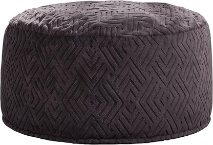 Hobestluk Bean Bag Chairs Adults Beanbag Chair with Filler Large Bean Bags with Fluffy Embossed Cover, Giant Bean Bag Chairs for Adults (Dark Grey, 3FT - 36” x 36” x 22”)