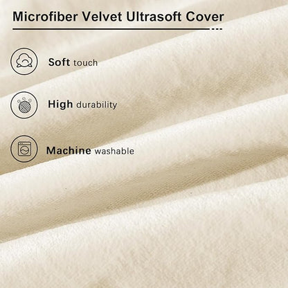 Bean Bag Chairs for Adults - Giant Bean Bag Chair Convertible Bean Bag Bed - Beanbag Chair with Micro Fiber Cover/Furniture Foam Filler - Floor Couch Sofa in Bedroom Dorm Room - Queen Beige