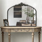 WAMIRRO Arched Mirror,Black Traditional Vintage Ornate Baroque Mirrors,Antique Brass Mirrors for Entryway/Fireplace/Living Room/Hallway/Bathroom.30“X36“ Balck
