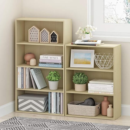 Furinno Pasir 3-Tier Open Shelf Bookcase, Maple