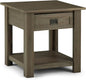 SIMPLIHOME Monroe SOLID ACACIA WOOD 22 inch Wide Square Rustic End Table in Distressed Grey for the Living Room and Bedroom