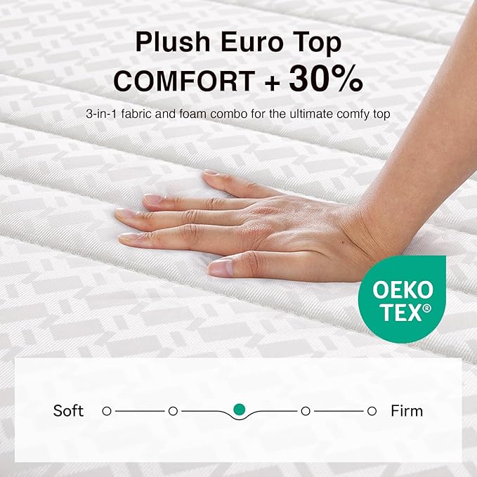 Novilla Queen Mattress, 12 Inch Queen Size Mattresses in a Box with Smarts™ Pocket Coil for Pressure Relief, Medium Firm Foam and Spring Hybrid Colchones with CertiPUR-US Certified