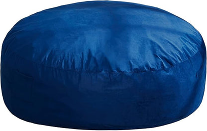Hobestluk 6FT Bean Bag Chair Bean Bag Chairs for Adults Giant Bean Chairs with Velvet Cover, Memory Foam BeanBag Chair Fluffy BeanBag Chairs for Living Room, Bedroom- Blue (70" x 70" x 15")