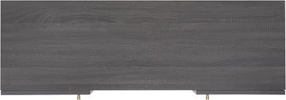 SAFAVIEH Home Collection Ophelia Distressed Black 2-Door 2-Shelf Entertainment Media Stand (Fits up to a 50" Flatscreen TV)