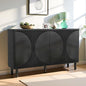 59.4" Sideboard Buffet Cabinet with Storage, Kitchen Buffet Storage Cabinet with Doors & Shelves, Modern Sideboard for Living Room, Kitchen, Hallway, Black
