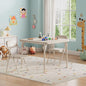 IDEALHOUSE 3 Piece Folding Kids Table and Chairs Set, Children Activity Table and Chairs Set for Dining Room,Daycare,Classrooms