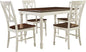 Crosley Furniture Shelby 5-Piece Traditional Dining Table Set for 4, Dinner Tables with Kitchen Chairs, Distressed White