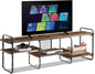 VECELO TV Stands up to 65 Inch,Entertainment Center/Media Console Table with Adjustable Storage Shelves for Living Room/Bedroom,