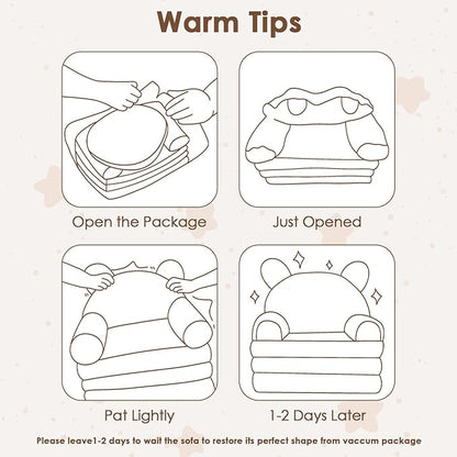 Kids Couch Comfy Foldable Kids Sofa to Lounger 2 in 1 Toddler Chair Plush Baby Sleeper Chair for Playing and Napping, Birthday Gifts for Boys and Girls