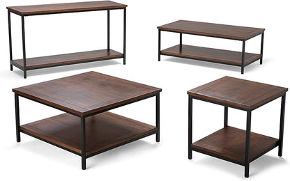 SIMPLIHOME Skyler SOLID MANGO WOOD 60 inch Wide Industrial TV Media Stand in Dark Cognac Brown For TVs up to 65 inches for the Living Room and Entertainment Center