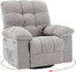 Rocking Recliner Chair,360° Swivel Rocker Chair for Living Room,Upholstered Fabric Glider Nursery Chair with Side Pockets for Small Spaces,Q235 Steel Frame Lazy Boy Recliner Single Sofa(Grey)