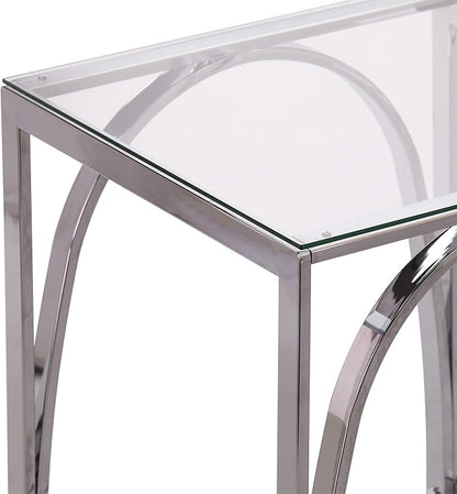 SEI Furniture Stevenly End Table, Chrome