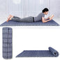 Leewadee - Kapok Roll Mat – Handcrafted Folding Sleep & Relaxation Mattress from Thailand, Ideal as Guest Bed, Camping Mat, Yoga Mat or Traditional Futon, 75 x 39 inches, Blue White