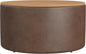HomePop Modern Fabric Storage Ottoman with Wood Top - Faux Brown Leather