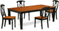East West Furniture LGKE5-BCH-W 5 Piece Dining Room Furniture Set Includes a Rectangle Wooden Table with Butterfly Leaf and 4 Kitchen Dining Chairs, 42x84 Inch, Black & Cherry