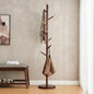CozyDH Coat Rack Freestanding Solid Wood Coat Rack Stand, Coat Tree Freestanding with 7 Hooks Creative Tree Branch-look for Entryway, Hallway, Bedroom (Walnut)