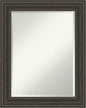 Amanti Art Brown Bathroom Mirror for Over Sink, 30x24 Shipwreck Greywash Rectangle Vanity Mirror, Medium Traditional Frame, Hangs Horizonally and Vertically, Bathroom Wall Decor, Beveled Edge