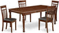 East West Furniture DOCA5-MAH-LC 5 Piece Dining Room Table Set Includes a Rectangle Wooden Table with Butterfly Leaf and 4 Faux Leather Kitchen Dining Chairs, 42x78 Inch, Mahogany