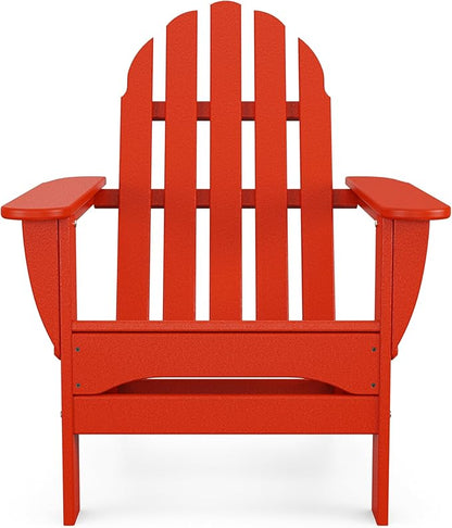 POLYWOOD AD5030SR Classic Folding Adirondack Chair, 38.5" H x31.25 W x 33.5" D, Sunset Red