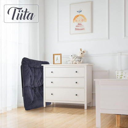 Tiita Comfy Folded Chair, Soft Faux Fur Oversized Folding Accent Chair, Lounge Lazy Chair for Kids Teens Adults, Metal Frame Moon Chair for Bedroom, Living Room, Dorm Rooms