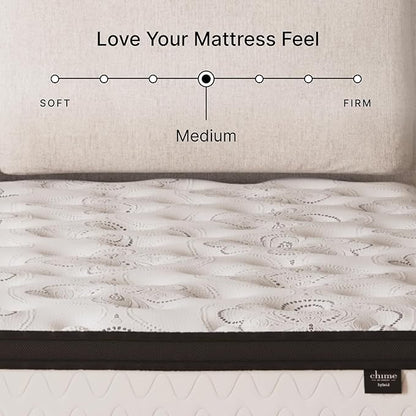 Signature Design by Ashley Twin Size Chime 12 Inch Medium Firm Hybrid Cooling Gel Memory Foam for Pressure Relief, Fiberglass Free, Mattress in A Box
