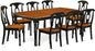 East West Furniture DOKE9-BCH-W 9 Piece Dining Room Table Set Includes a Rectangle Wooden Table with Butterfly Leaf and 8 Kitchen Dining Chairs, 42x78 Inch, Black & Cherry