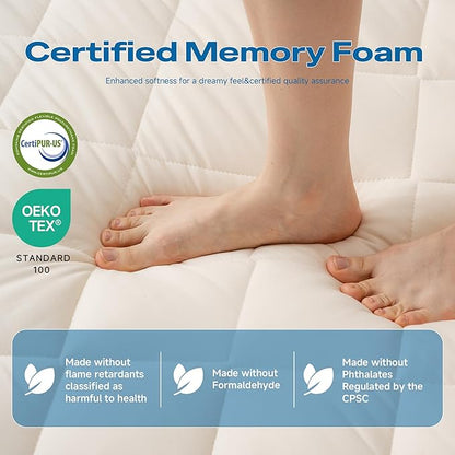 Japanese Floor Mattress, Roll Up Tatami Mat, Sleeping Pad, Shikibuton, CertiPUR-US Certified Foam Floor Bed Futon Mattress for Sleeping, Dormitory, Guest Bed, Designed in Japan(Twin)