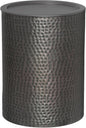 SIMPLIHOME Corbin 16 inch Wide Metal Side Table in Hammered Antique Copper, Round Drum Design End Table for Living Room, Family Room, or Entryway, Industrial Style, Assembled