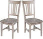 International Concepts Set of Two San Remo Splatback Chairs, Washed Gray Taupe