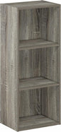 Furinno Luder Bookcase / Book / Storage , 3-Tier, Frenck Oak