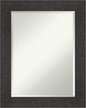 Amanti Art Brown Wall Mirror 30x24 Rustic Plank Espresso Rectangle Bathroom Mirror for Wall Decor Living Room, Medium Rustic Farmhouse Frame, Hangs Horizonally and Vertically, Bathroom Decor, Beveled