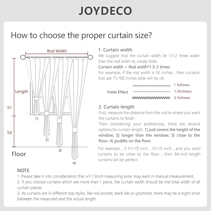 Joydeco 100% Blackout Curtains for Bedroom - Natural Linen Curtains 37"W x 90"L Long, Thermal Insulated 2 Panels Linen Light Blocking Drapes, Rod Pocket & Back Tabs, Darkening Privacy for Living Room