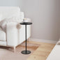 Small Side Table, Metal Round Drink Table, Desktop Diameter 9.99“ for Living Room Bedroom Small Spaces Sofa Couch Chair, Black