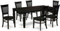 East West Furniture LGVA7-BLK-W 7 Piece Kitchen Table & Chairs Set Consist of a Rectangle Dining Room Table with Butterfly Leaf and 6 Dining Chairs, 42x84 Inch, Black