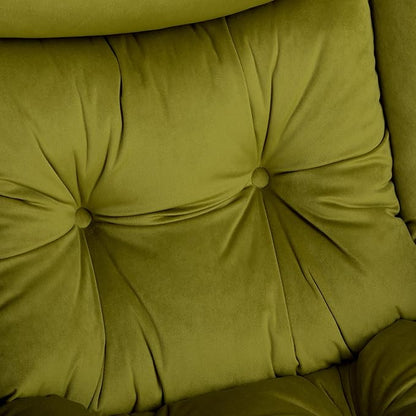 HollyHOME Modern Fabric Large Lazy Chair, Accent Oversized Comfy Reading Chair, Thick Padded Cozy Lounge Chair with Armrest, Steel Frame Leisure Sofa Chair for Living Room, Bedroom, Dorm, Army Green