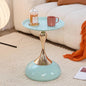 Stylish Hourglass Side Table - Contemporary Design for Living Rooms, Cafes, Dining Areas, Bedrooms, and Outdoor Spaces - Perfect Accent Piece for Any Decor (1, Light Green)