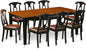 East West Furniture QUKE9-BCH-LC 9 Piece Dining Table Set Includes a Rectangle Dinner Table with Butterfly Leaf and 8 Faux Leather Dining Room Chairs, 40x78 Inch, Black & Cherry