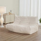 Fireside Loveseat Mid-Century Armless Sofa — Twin-Size Floor Lounger in Soft Premium Corduroy, Foam-Filled Accent Chair for Living Room or Bedroom (Ivory, Two Seater)