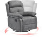 Swivel Rocker Recliner, 360 Swivel Small Recliners with 30 Degree, 90-150 Degree Angle, Lift Chair for Home Theater Seating, Adults, Living Room, Bedroom, Nursery, Limestone