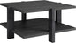 Henn&Hart 35" Wide Square Coffee Table in Charcoal Gray, for Home, Living Room, Bedroom, Entertainment Room, Office