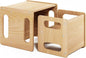Montessori Weaning Table and Chair Set,Real Hardwood, Desk for Toddler Reading,Snack Time,Playroom,Activity Cube,Step Stool,1-3 Year Old Kids Montessori Furniture