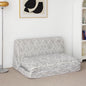 N&V Folding Chainse Lounger Bean Sofa, Foam Filling Folding Matress Sofa, Includes Removable and Machine Washable Cover, Soft Premium Faux Fur, White