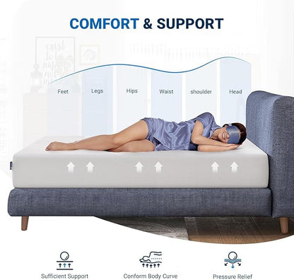 Avenco King Size Mattress, 12 Inch King Memory Foam Mattress in a Box for Comfort Sleep & Pain Relief, CertiPUR-US Certified King Mattresses Soft