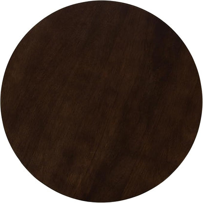 Kate and Laurel Talcott Modern Round Wood Side Table, 16 x 16 x 24, Dark Brown, Transitional Decorative Two-Tier End Table for Use as a Bedroom Nightstand or Living Room Plant Stand